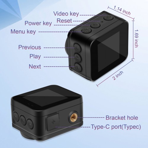 Бездротова автономна кишенькова міні камера відеореєстратор 32Gb Patrul (Патруль) K35 Чорна