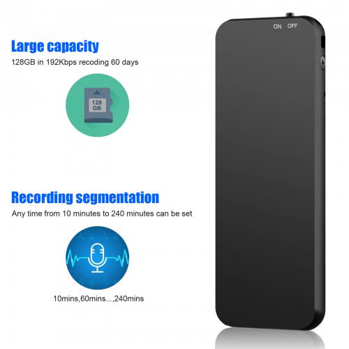 Цифровий міні диктофон 32Gb Patrul (Патруль) R53 Чорний