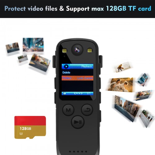 Портативна цифрова нагрудна боді HD міні камера Patrul (Патруль) K31 Чорна