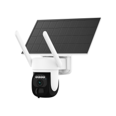 Безпровідна поворотна автономна вулична WiFi PTZ 3МП 2К камера Patrul Camsoy X3W Біла з сонячною панеллю