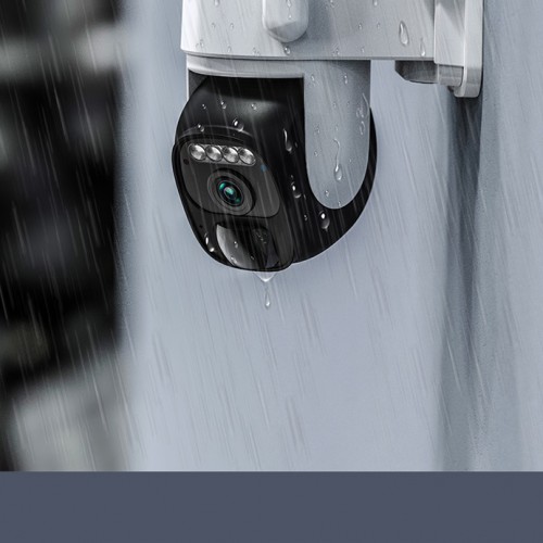 Безпровідна поворотна автономна вулична WiFi PTZ 3МП 2К камера Patrul Camsoy X3W Біла з сонячною панеллю