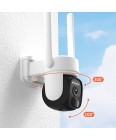Безпровідна поворотна автономна вулична WiFi PTZ 3МП 2К камера Patrul Camsoy X3W Біла з сонячною панеллю