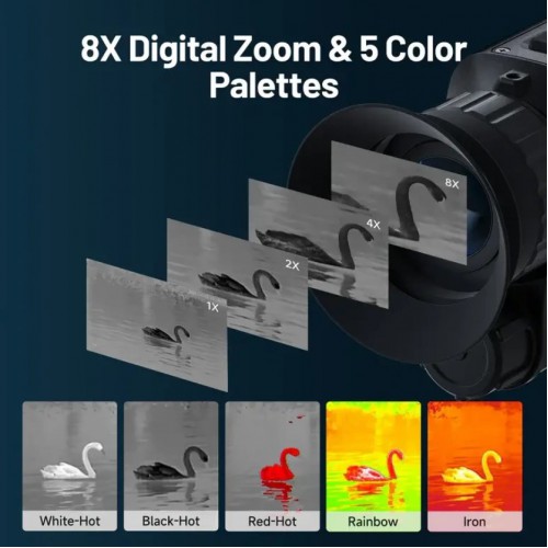 Тепловізійний монокуляр (тепловізор) 384x288, 3500м, 12μm, 50Гц з об'єктивом 35мм HDANIEE XQ335