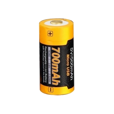 Акумулятор 700 up mah li-ion micro usb зарядка fenix fenix 16340