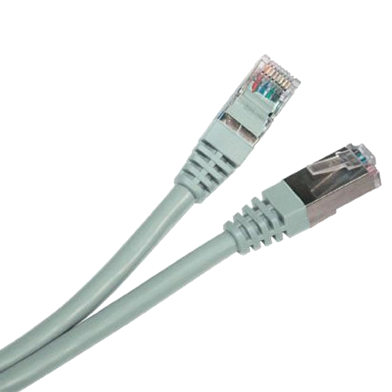 Патч-корд серый ftp, 1 м, кат. 5e