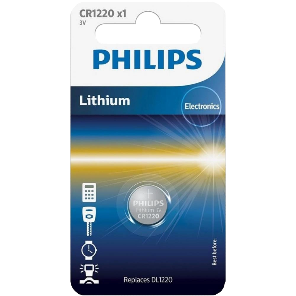 Батарейка литиевая блистер, 1 шт philips cr1220