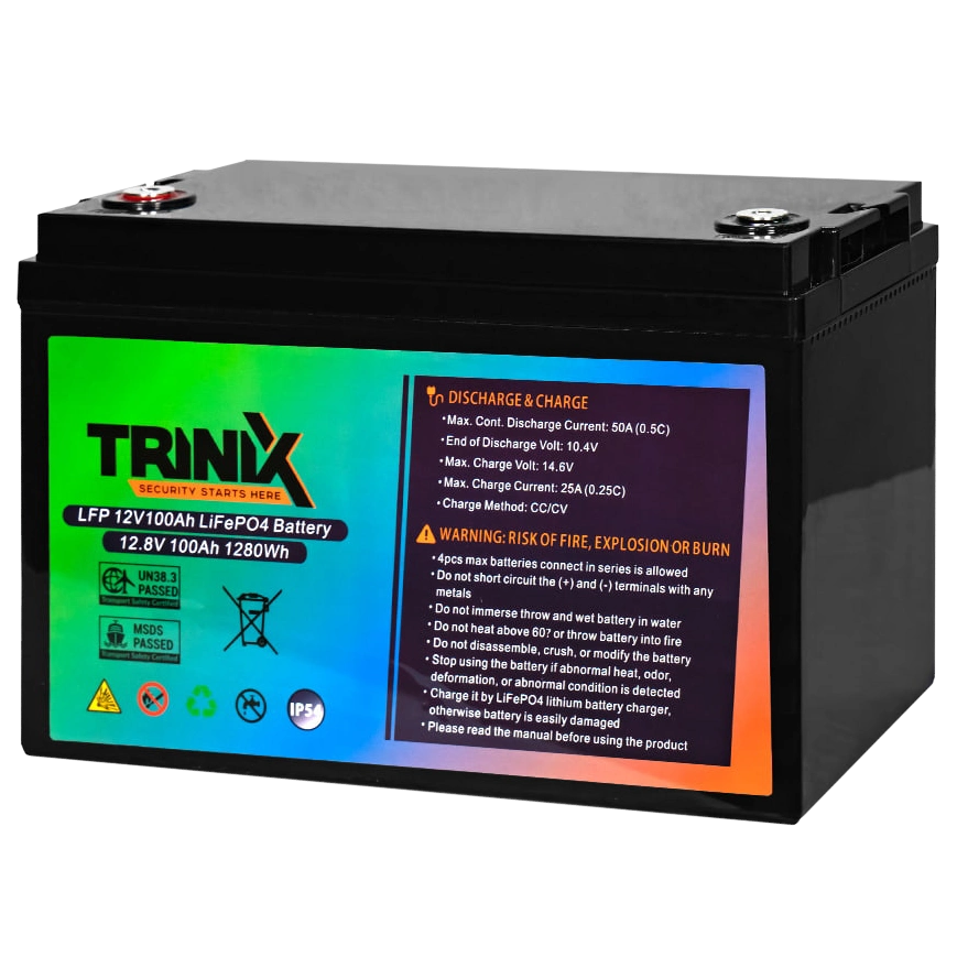 Акумуляторна батарея trinix trinix lifepo4 100 ah 12v