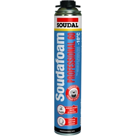 Пена монтажная зимняя soudal soudal soudafoam gun p60 750мл