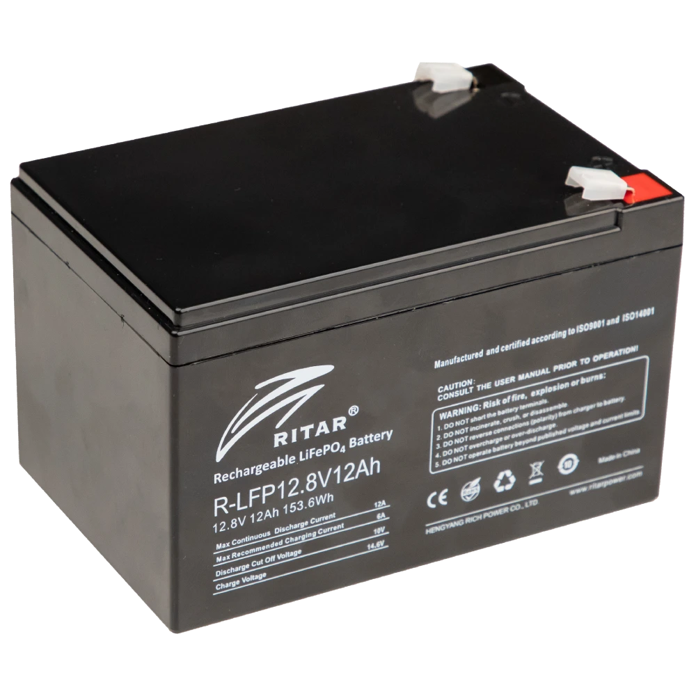 Батарея з системою підігріву ritar ritar r-lfp12.8v12ah