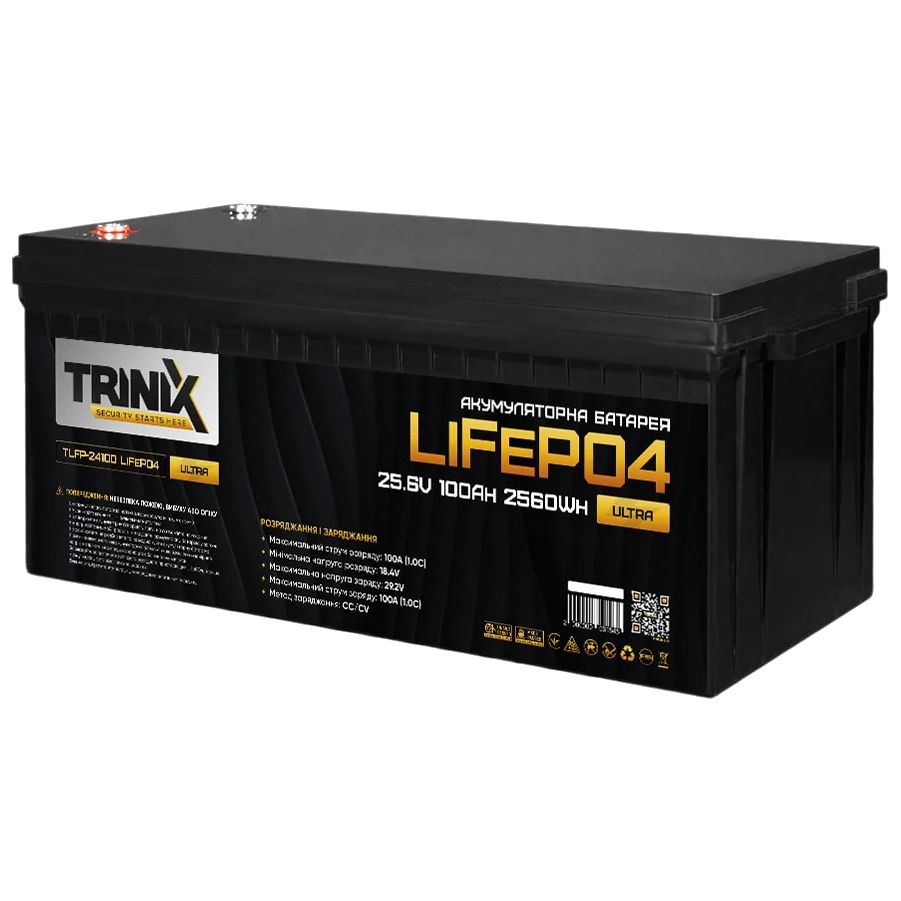 Литиевая аккумуляторная батарея trinix trinix tlfp-24100 ultra 25.6В 100А•ч 100А