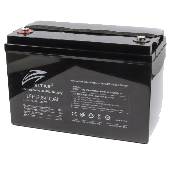Аккумуляторная батарея с bluetooth ritar ritar r-lfp12.8v100ah