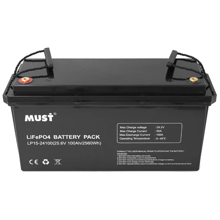 Литиевая аккумуляторная батарея must must lp15-24100 25.6В 100А•ч