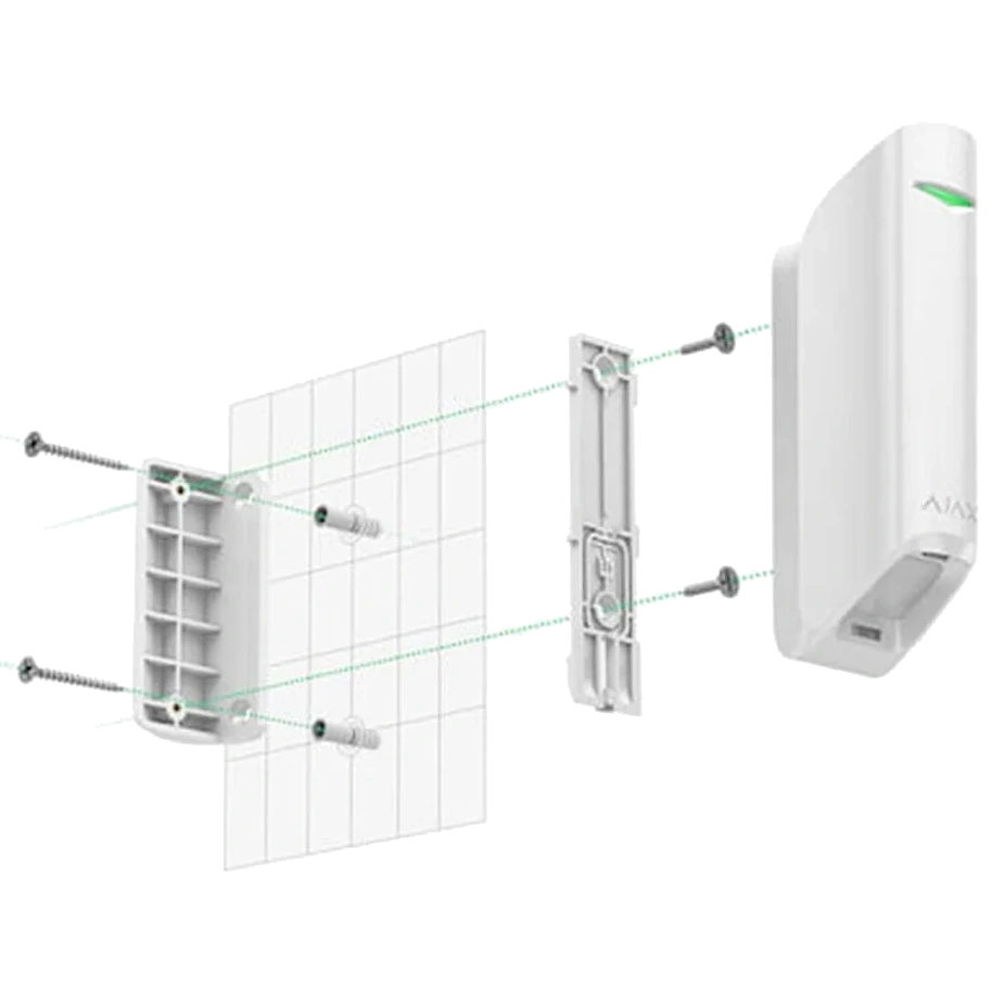 Кріпильна панель ajax ajax smartbracket motionprotect curtain white