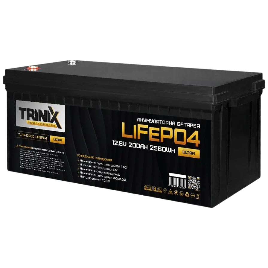 Литиевая аккумуляторная батарея trinix trinix tlfp-12200 ultra 200А•ч 12В