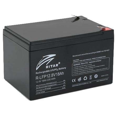 Литиевая аккумуляторная батарея ritar ritar lifepo4 12.8В 18А•ч