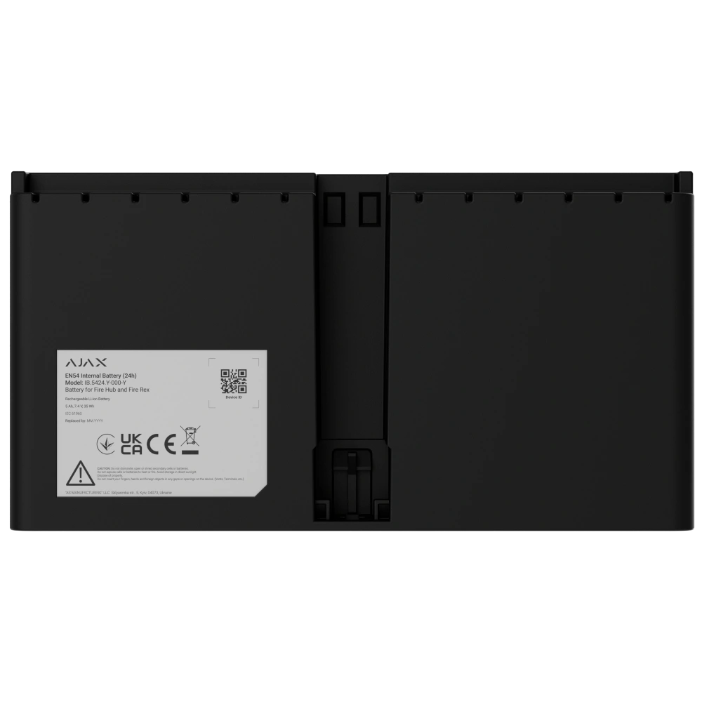Акумулятор ajax ajax en54 internal battery (24h) black для fire hub і fire rex