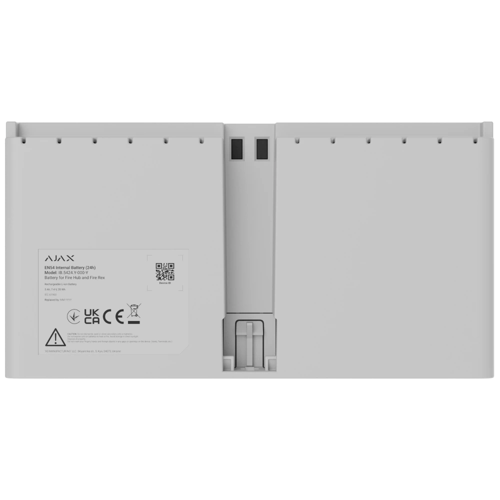 Акумулятор ajax ajax en54 internal battery (24h) white для fire hub і fire rex