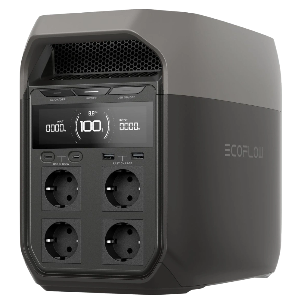 Портативная зарядная станция 1024wh, 1800w, lfp, ups до 10 ms ecoflow delta 3