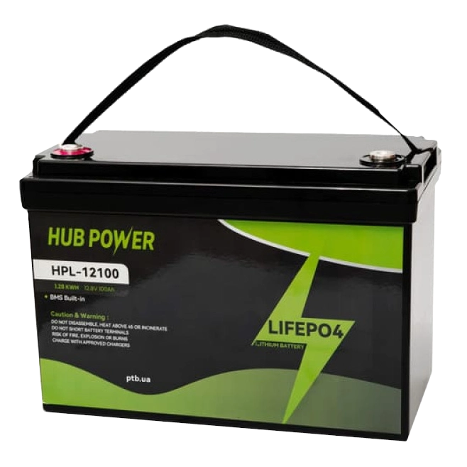 Аккумуляторная батарея hub power hpl-12100 lifepo4 12В/100А•ч