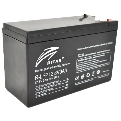 Литиевая аккумуляторная батарея ritar ritar lifepo4 12.8В 9А•ч