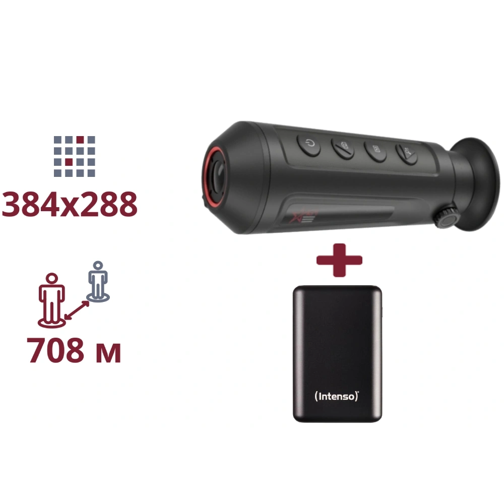 ТЕПЛОВИЗИОННЫЙ МОНОКУЛЯР И ПОВЕРБАНК agm agm taipan tm15-384 + intenso powerbank 2 000 мА•г
