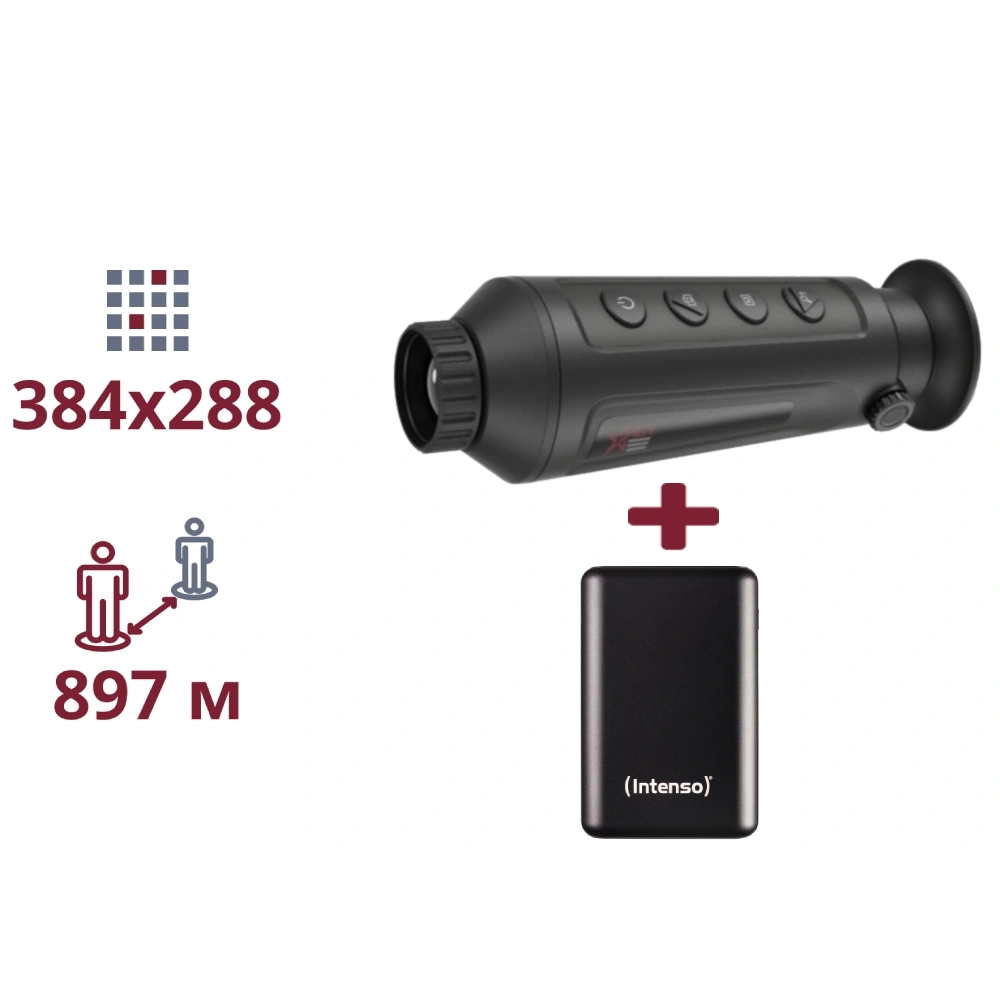 ТЕПЛОВИЗИОННЫЙ МОНОКУЛЯР И ПОВЕРБАНК agm agm taipan tm19-384 + intenso powerbank 2 000 мА•г