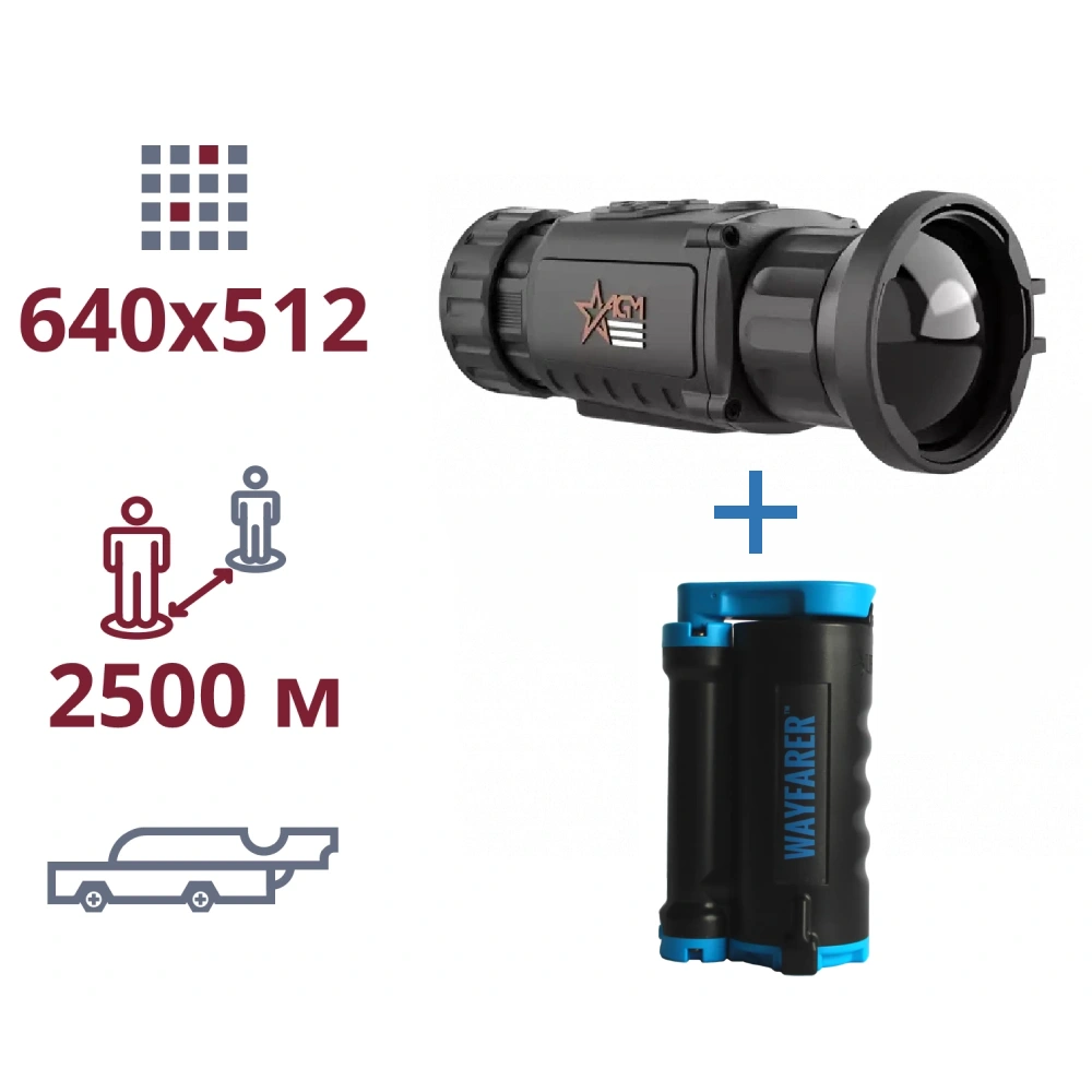 акція тепловізор та портативний очисник води agm rattler tc50-640 + lifesaver wayfarer