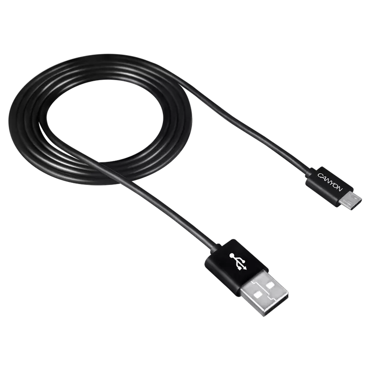 Кабель canyon canyon um-1b black (micro usb - usb 2.0) 1м