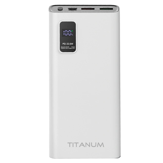 Повербанк videx titanum 727s 20000mah 22.5w white