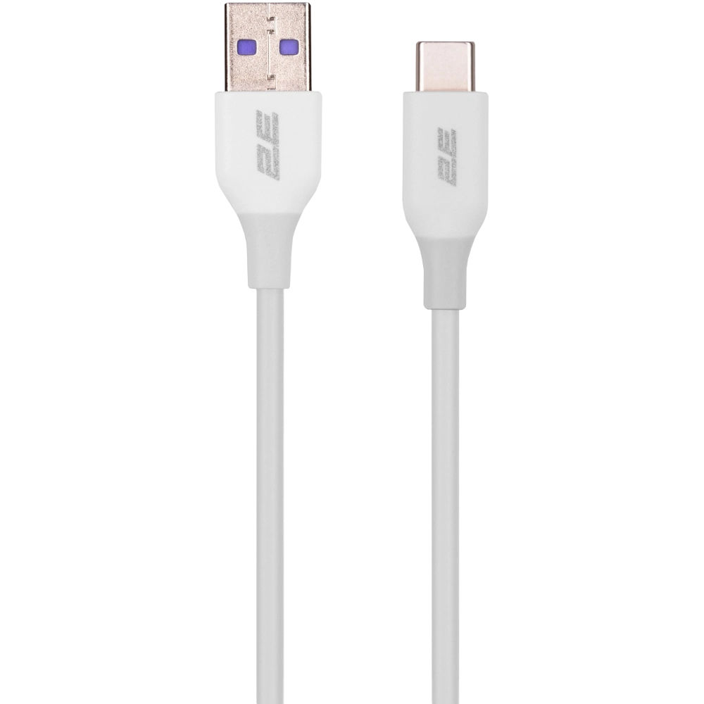 Кабель заряджання/синхронізації 1м білий 2e 2e type-c, glow usb-a > usb-c