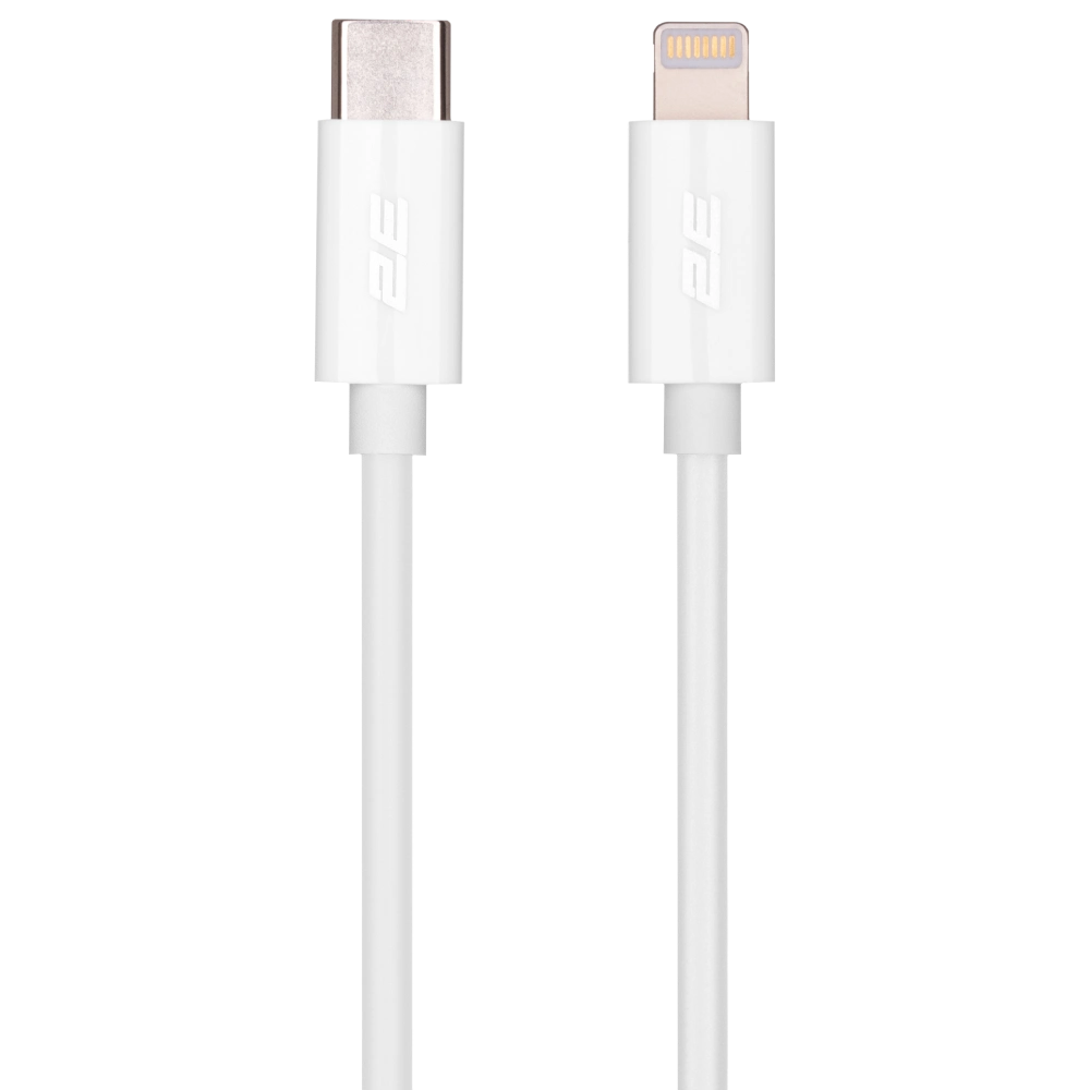 Кабель заряджання/синхронізації 1м білий 2e 2e type-c glowusb-c > lightning