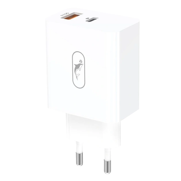 Мережевий зарядний пристрій skydolphin sc02 (2usbx2.4a) white (mzp-000185)
