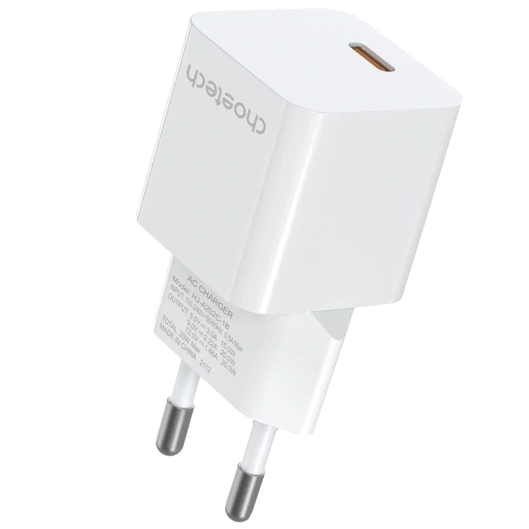 Адаптер choetech choetech pd5010 mini white pd20w gan usb-c