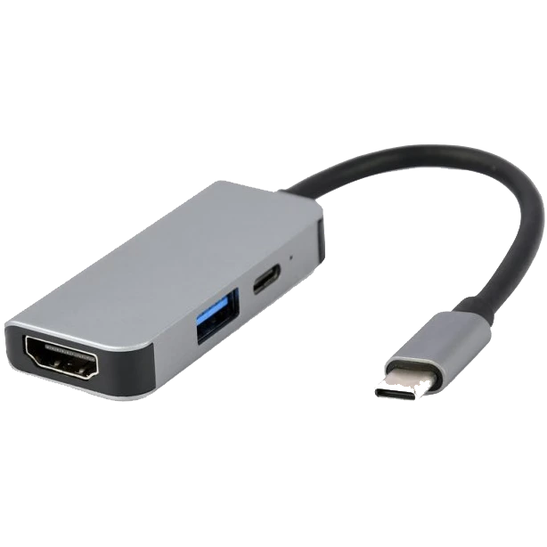 Док станція cablexpert cablexpert a-cm-combo3-02 usb-c 3-в-1 (usb/hdmi/pd)