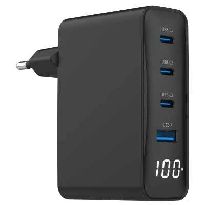 Зарядное устройство gembird gembird ta-uc-pdqc100lcd-01-bk pd 100w