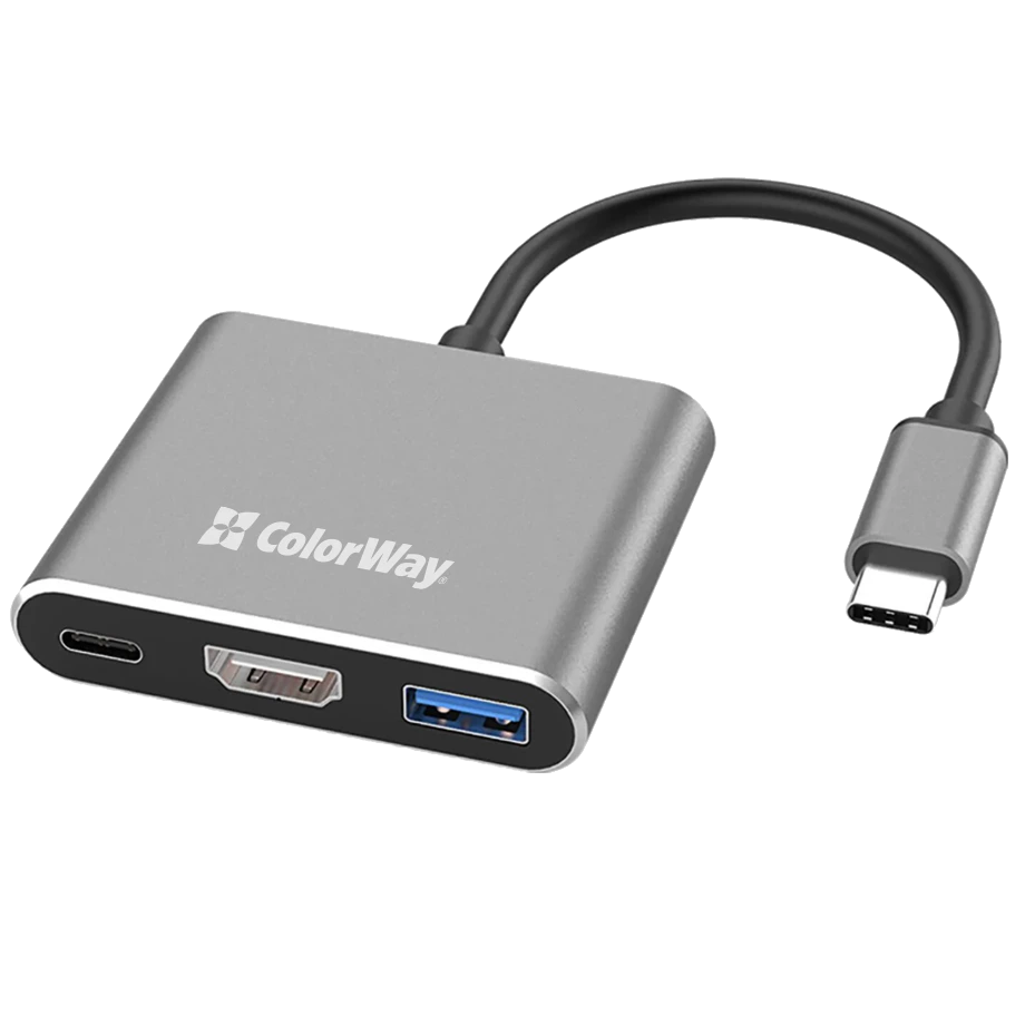 Usb хаб (док-станция) Сolorway cw-hub08 100w/usb3.0/hdmi 4К