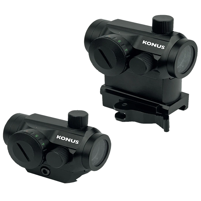 Приціл із маркою двоколірною 3 МОА коліматорний швидкознімний konus nuclear-qr 1×22