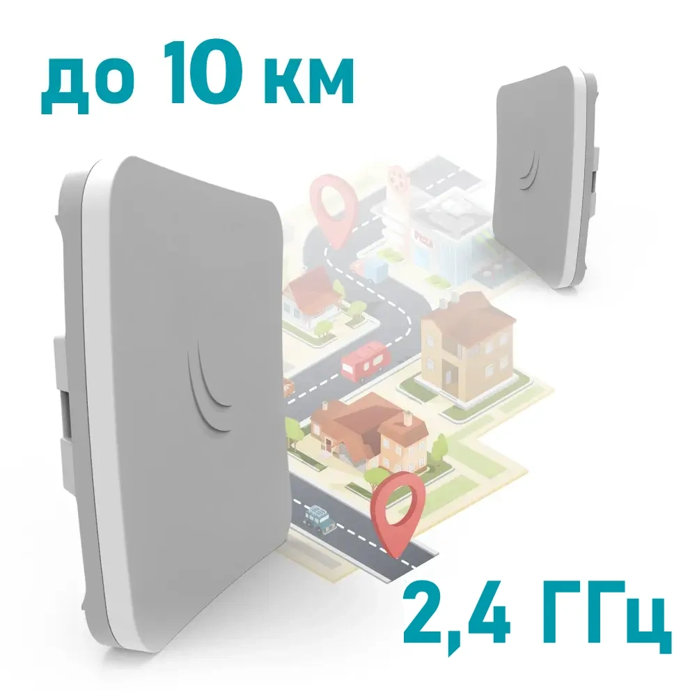 2.4 ГГц wi-fi точка доступу з посиленою антеною mikrotik mikrotik sxtsq lite2 (rbsxtsq2nd)