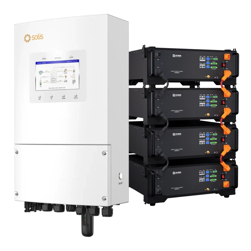 Комплект solis solis s6-eh1p6k-l-plus + renon ebrick 51.2v 100ah