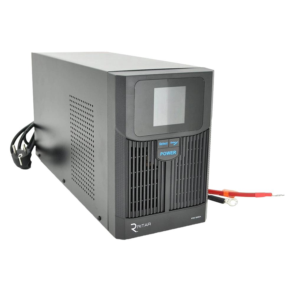ДБЖ з правильною синусоїдою під зовнішній АКБ ritar ritar rtsw-1500 lcd 1500va 24В