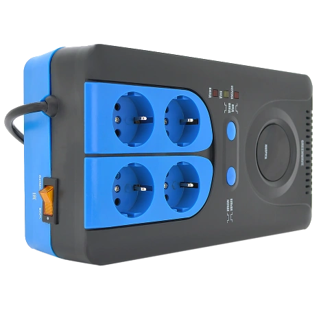 Стабилизатор напряжения релейный 4xshuko, dc140-260v, ac220±8%, box green wave green wave winchester 1500va (1050Вт)