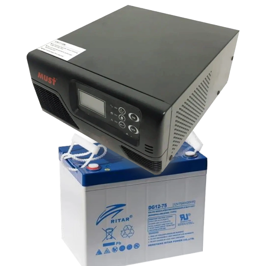Комплект ИБП+АКБ must must ep20-r600w + 12v 75ah dg12-75