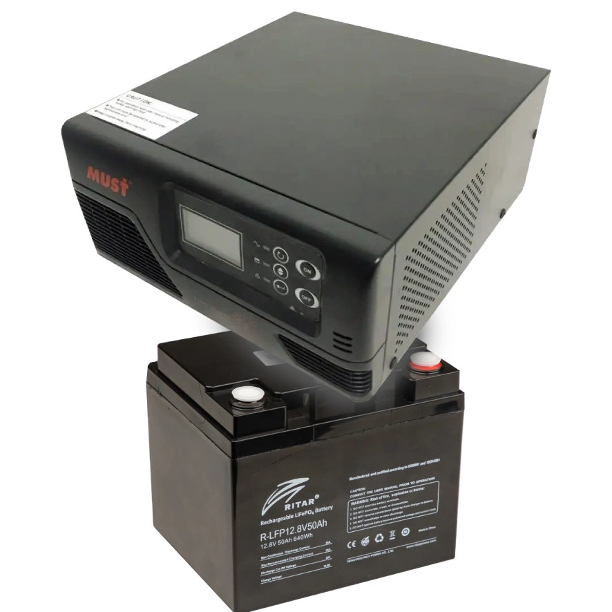 Комплект ИБП+АКБ must must ep20-r600w + r-lfp12.8v50ah