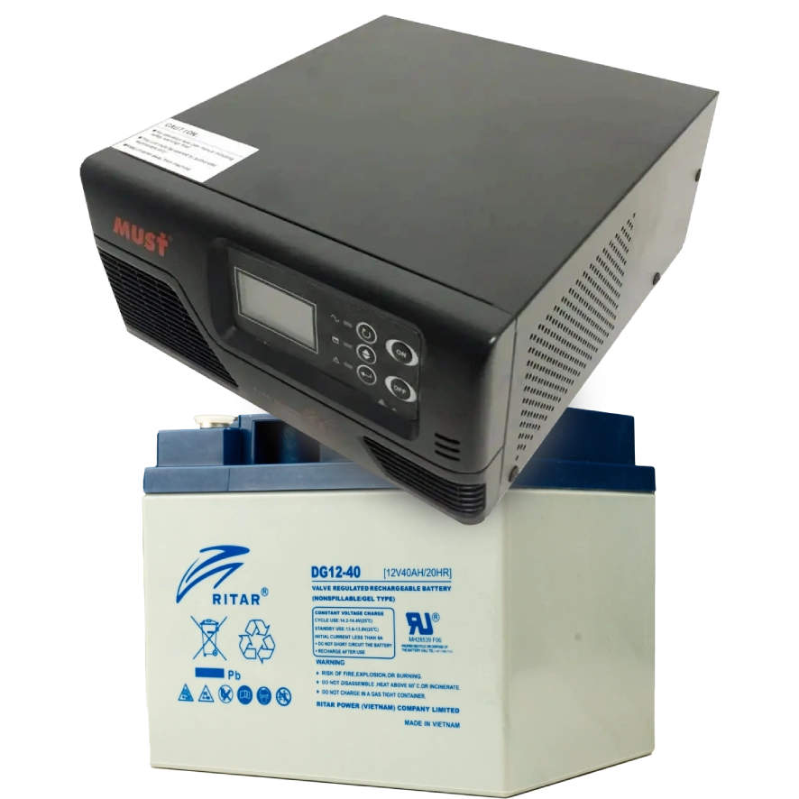 Комплект ИБП+АКБ must must ep20-r1000w + 12v 40ah dg12-40