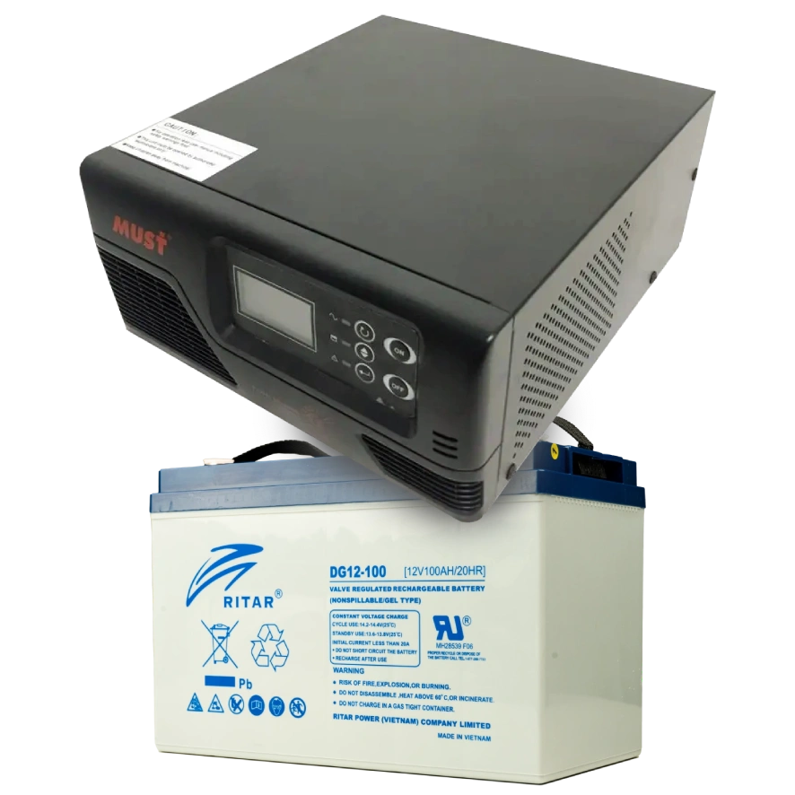 Комплект ИБП+АКБ must must ep20-r1000w + 12v 100ah dg12-100