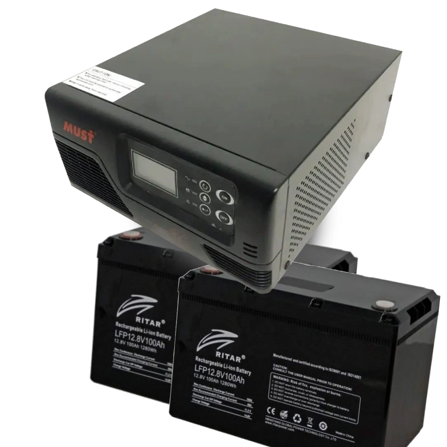 Комплект ИБП+АКБ must must ep20-r1000w + 2x lfp12.8v100ah g24