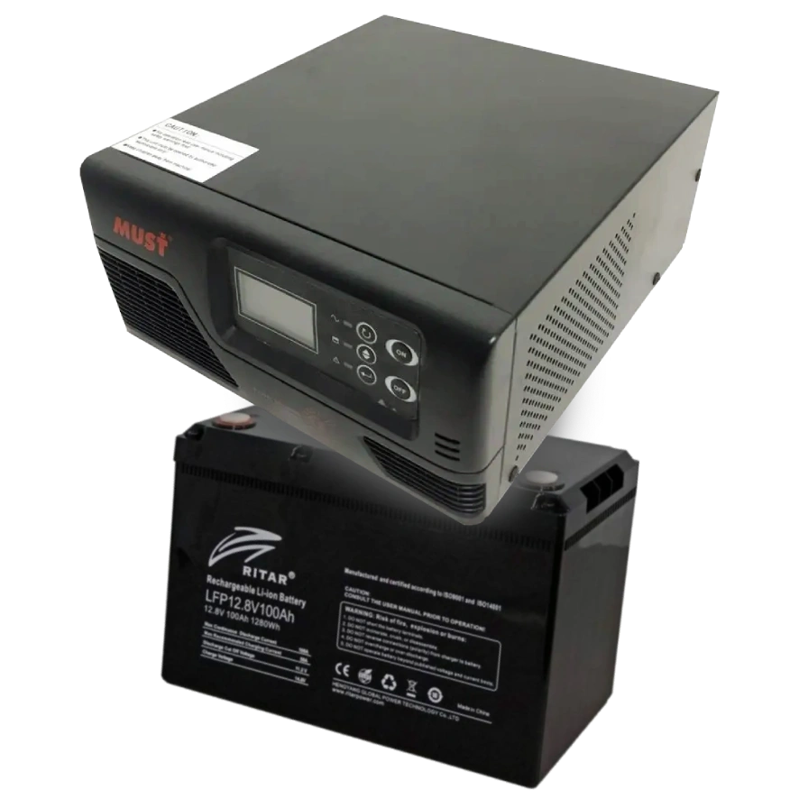 Комплект ИБП+АКБ must must ep20-r1000w + lfp12.8v100ah g24