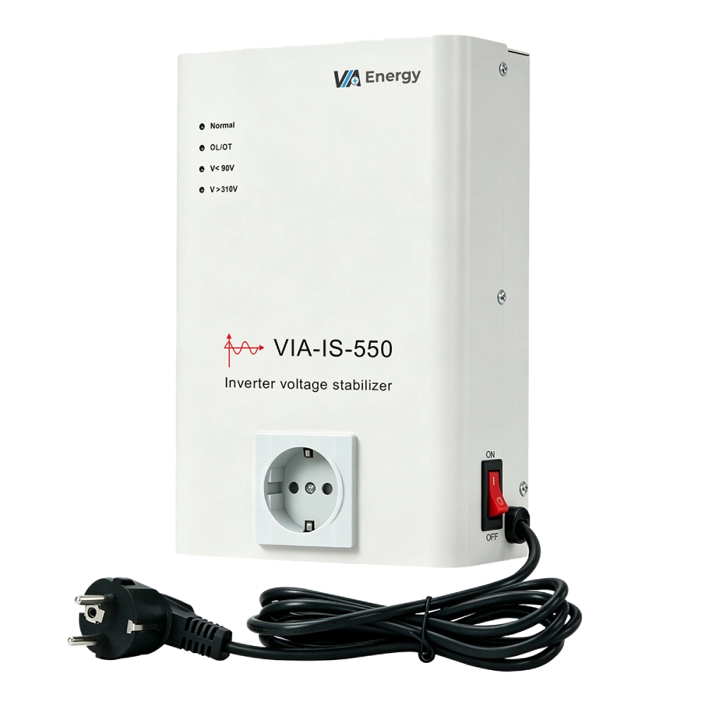 Стабилизатор напряжения инверторный via energy via energy via-is-550va 1xshuko