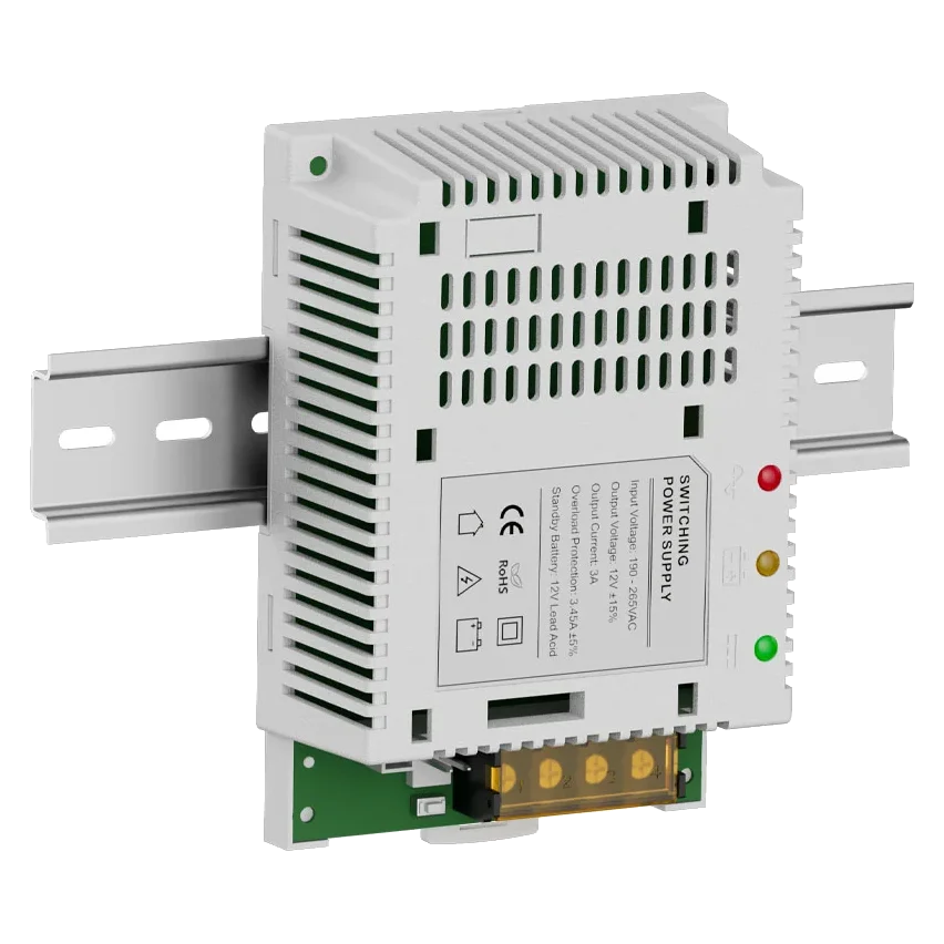 Плата ДБЖ kraft kraft psu-1208led(board) с креплением на din-рейку