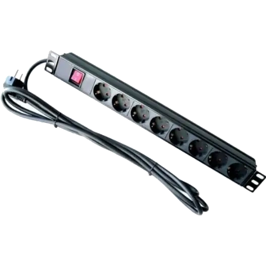 Фільтр 8 розеток + кабель 1,8м 19'' з вимикачем hypernet hypernet spp8